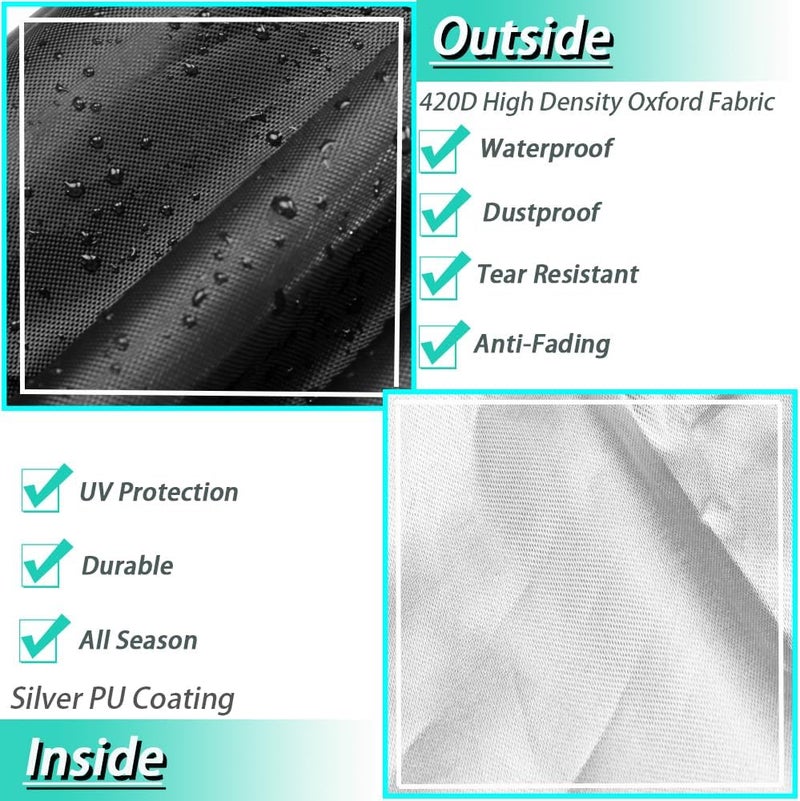 JAMCARI 55 Gallon Drum Cover - Stretchable Adjustable Drum Cover with Drawstring, Oxford Cloth All-Weather Protection, 2 Pack - Image 3